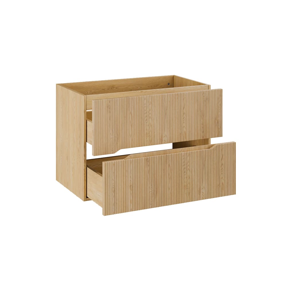 Waschbeckenunterschrank 80cm Laminat Helle Eiche - Maisons Du