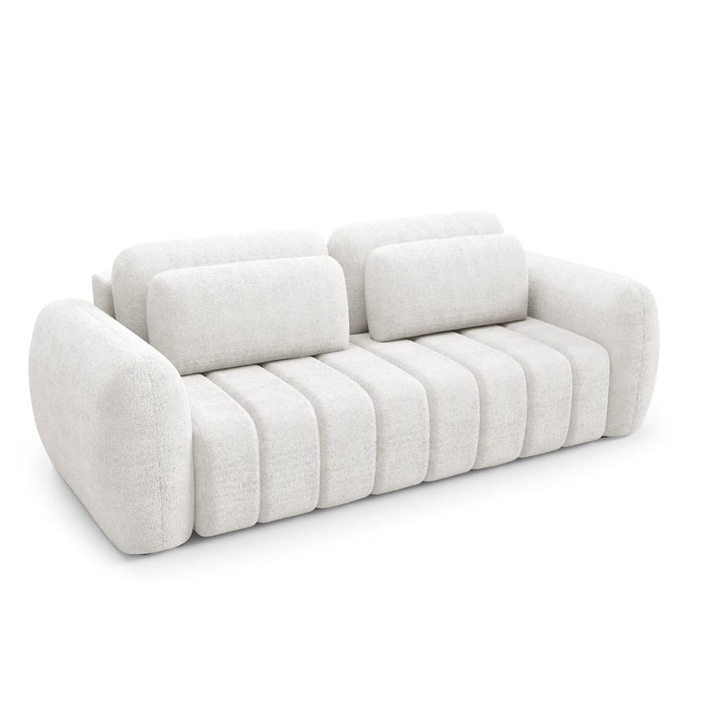 3-Sitzer-Sofa mit Bettkasten Kiefernholz Weiß - Maisons Du Monde