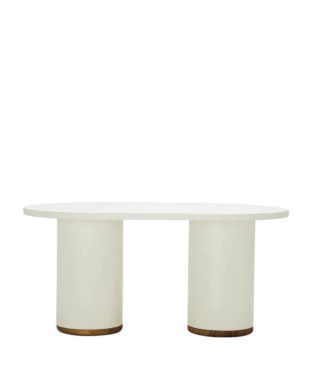 Hannun Esstisch aus Mikrozement Off-White 160 cm style modern Weiß Naturstein