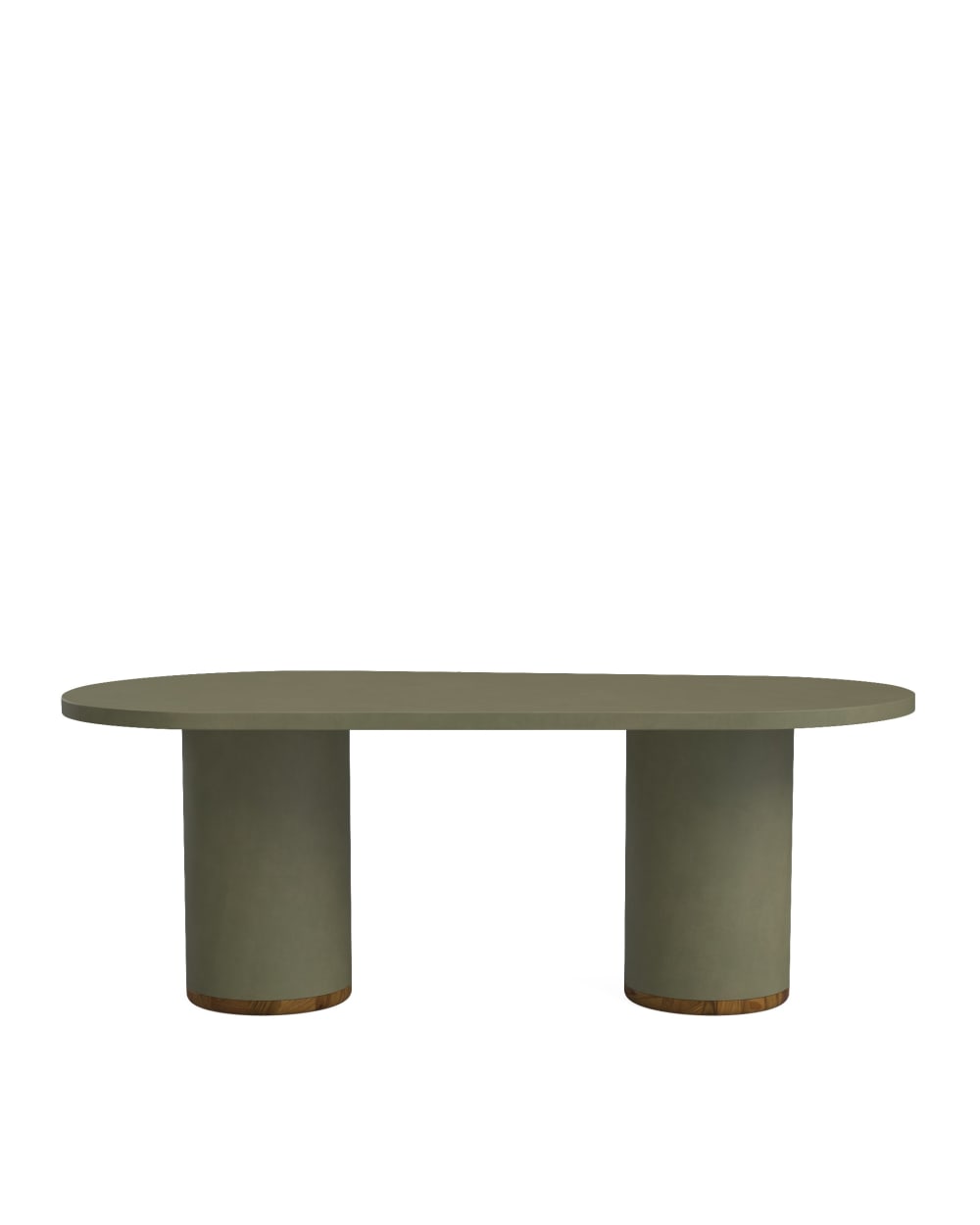 Table à manger en microciment vert olive 200 cm
