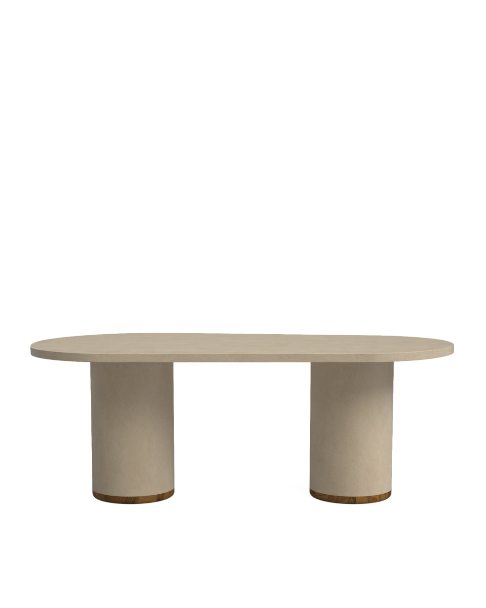 Table à manger en microciment couleur sable 180 cm