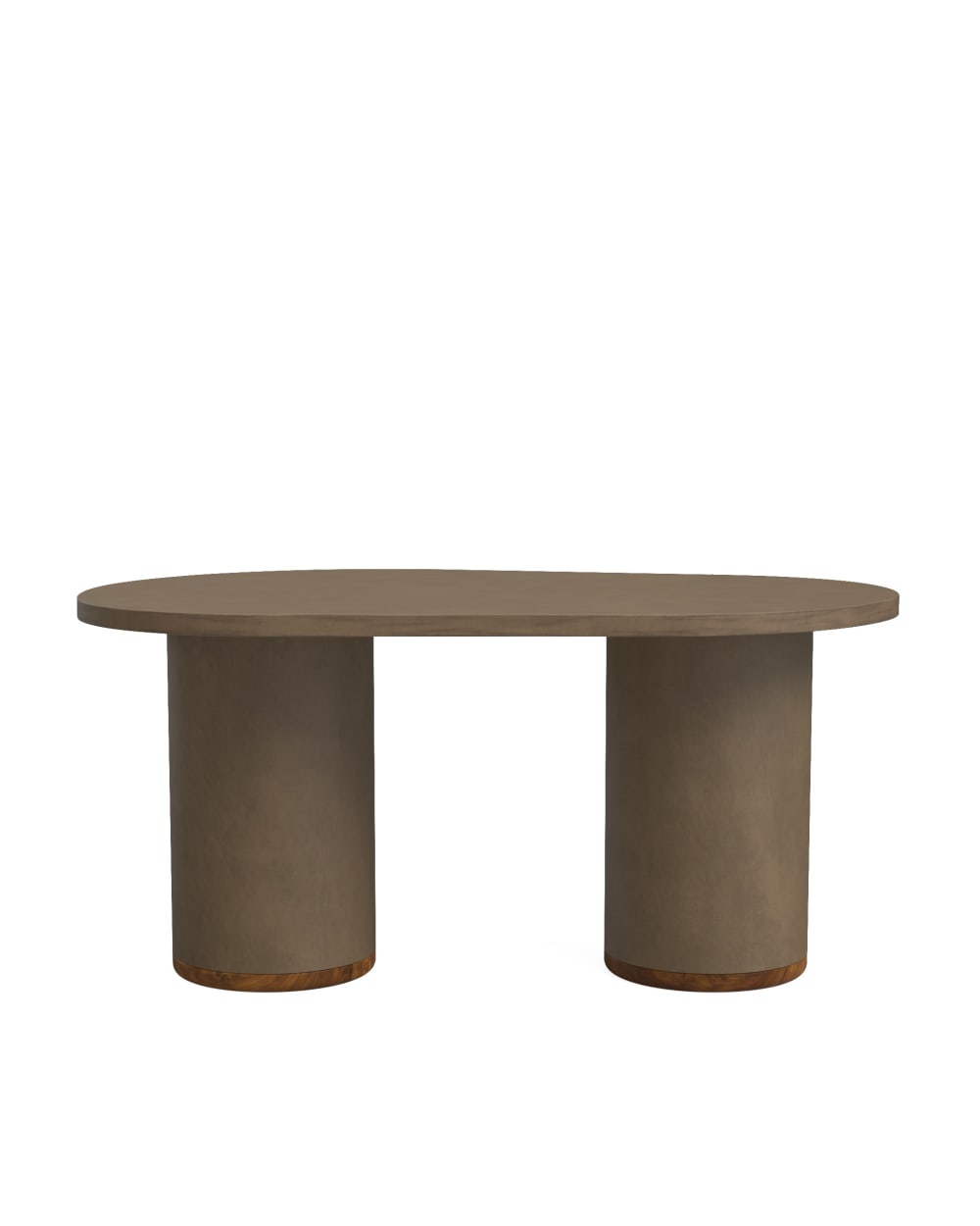 Table extérieure microciment couleur terre 160 cm