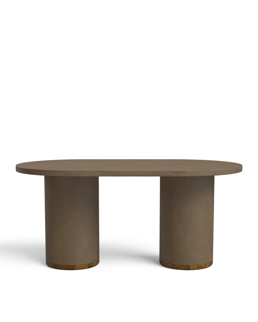 Table à manger en microciment couleur terre, 160 cm