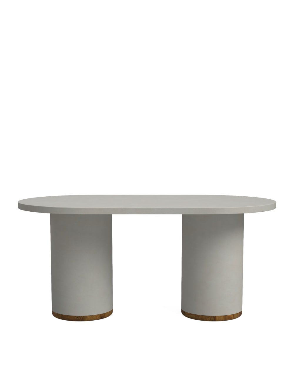 Table à manger en microciment gris pierre 160 cm