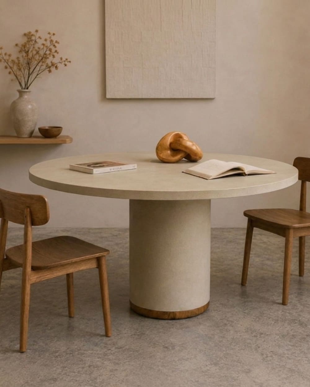 Esstisch aus Mikrozement Sandfarbe 150 cm - Maisons Du Monde