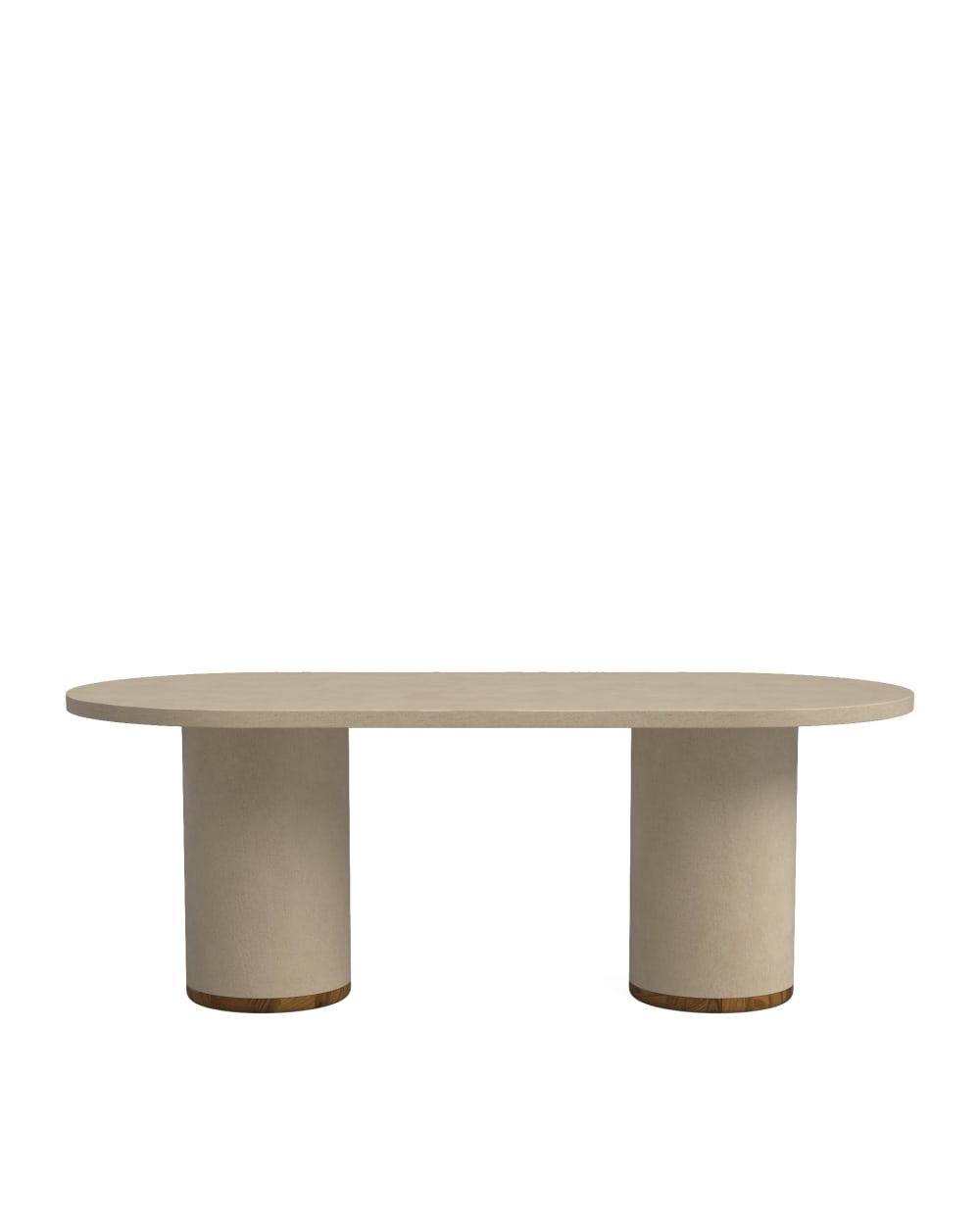 Hannun Esstisch aus Mikrozement Sandfarbe 180 cm style modern Beige Naturstein