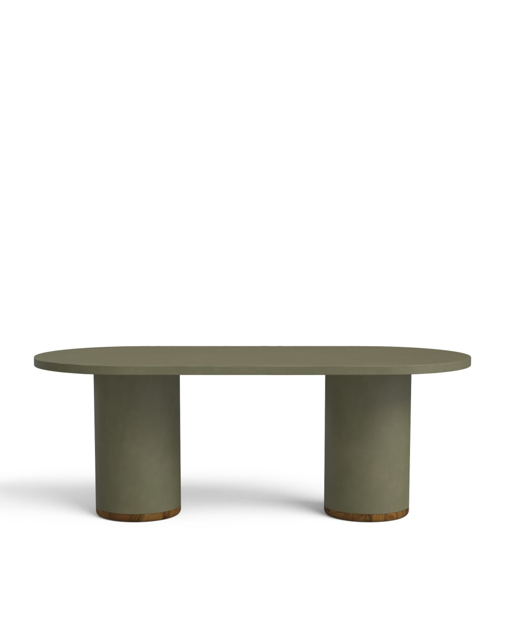 Table à manger en microciment vert olive 220 cm
