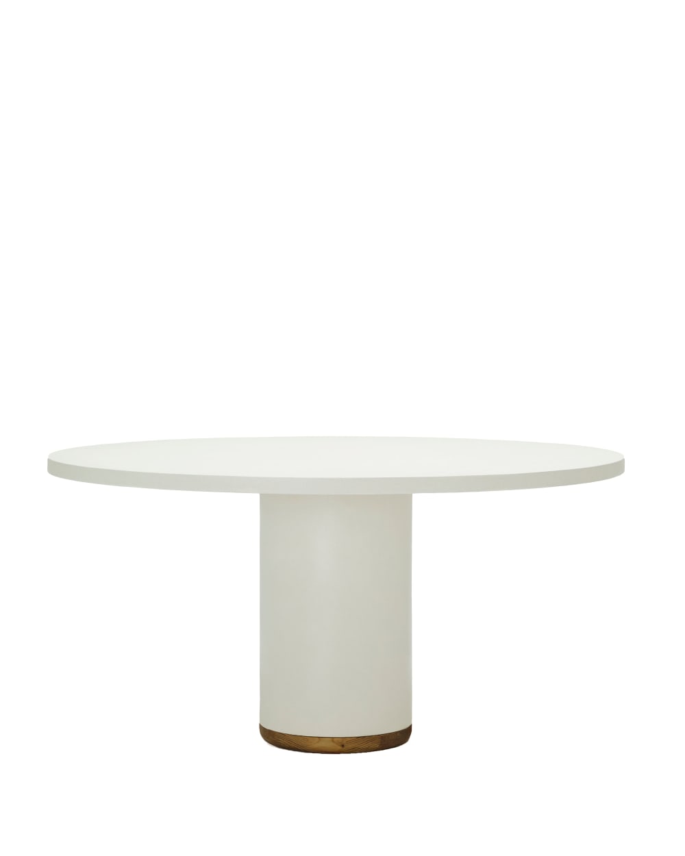 Table à manger en microciment blanc cassé 150 cm