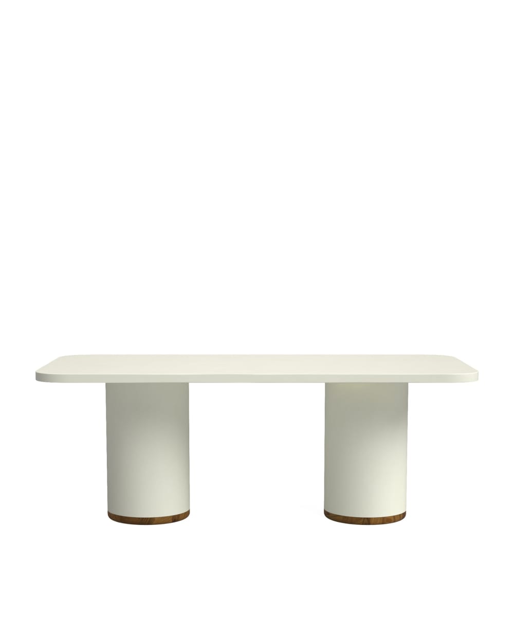 Table à manger en microciment blanc cassé 180 cm