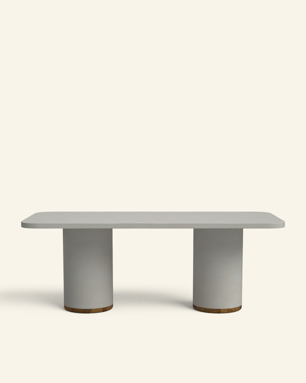 Table à manger en microciment gris pierre 200 cm