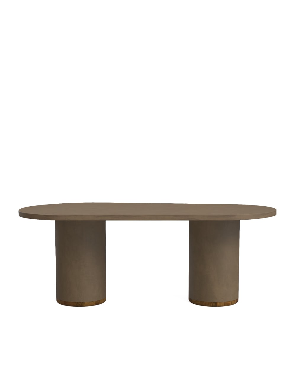 Table à manger en microciment couleur terre 180 cm