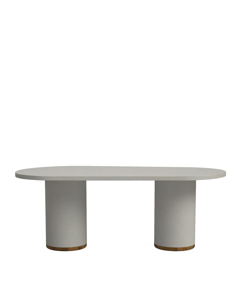 Mesa de comedor de microcemento en color gris piedra 220 cm