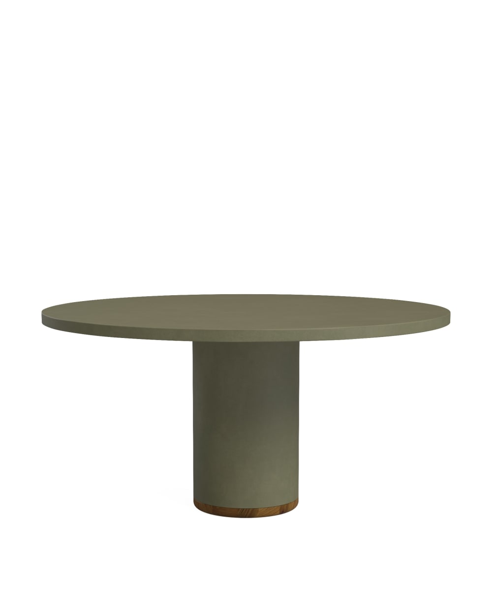 Mesa de comedor de microcemento en color verde oliva 150 cm