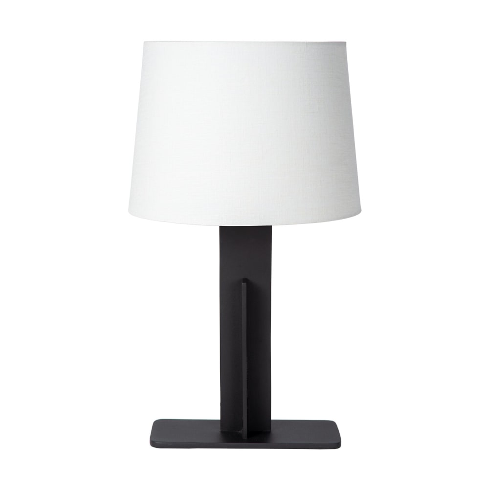 Tischlampe aus Leinen schwarz/weiß - Maisons Du Monde