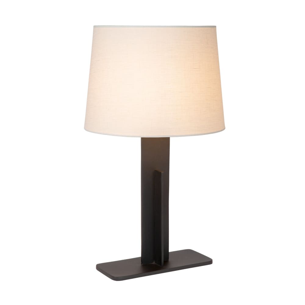 Lampe de table en lin noir/blanc — vue 4