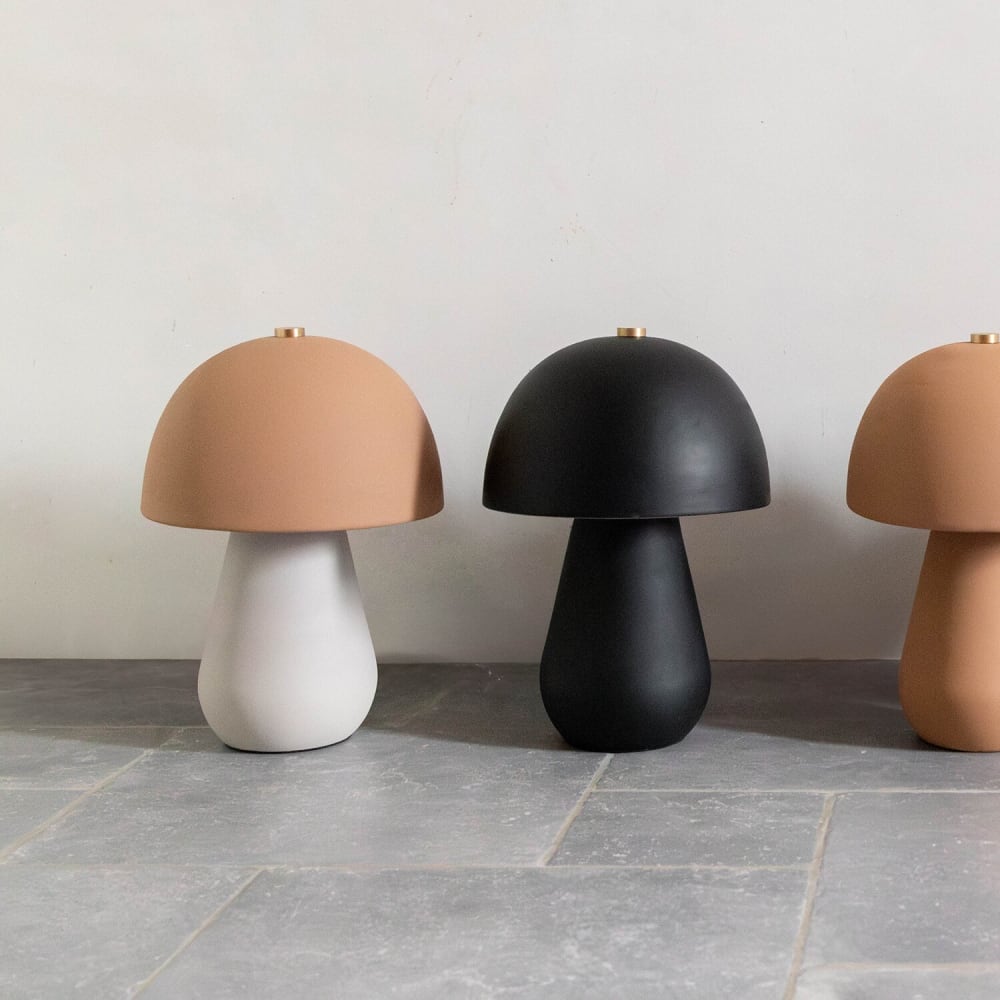 Lampe de table terracotta 25x25x38 cm blanc — vue 3
