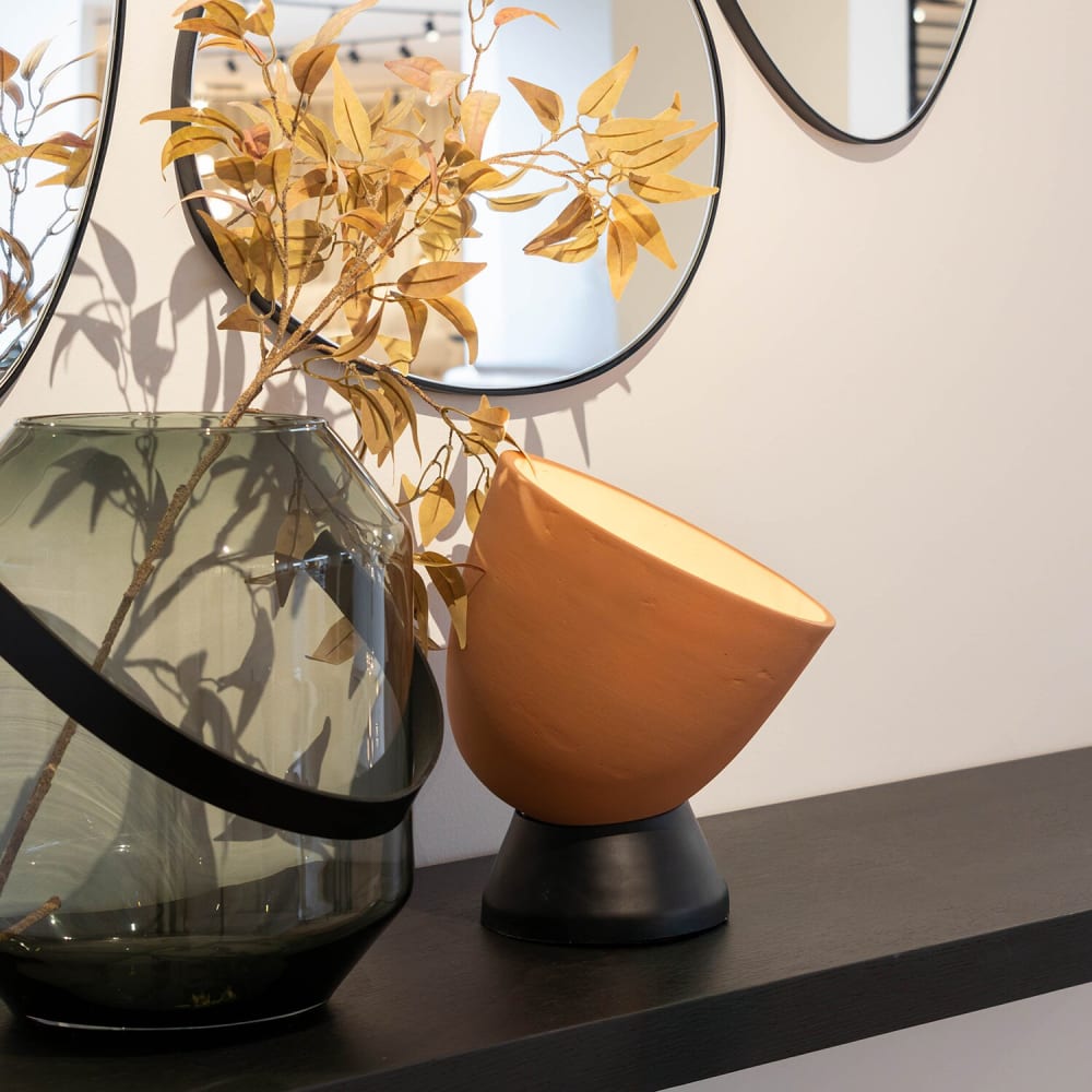 Lampe de table terracotta ø25x26 cm noir — vue 3