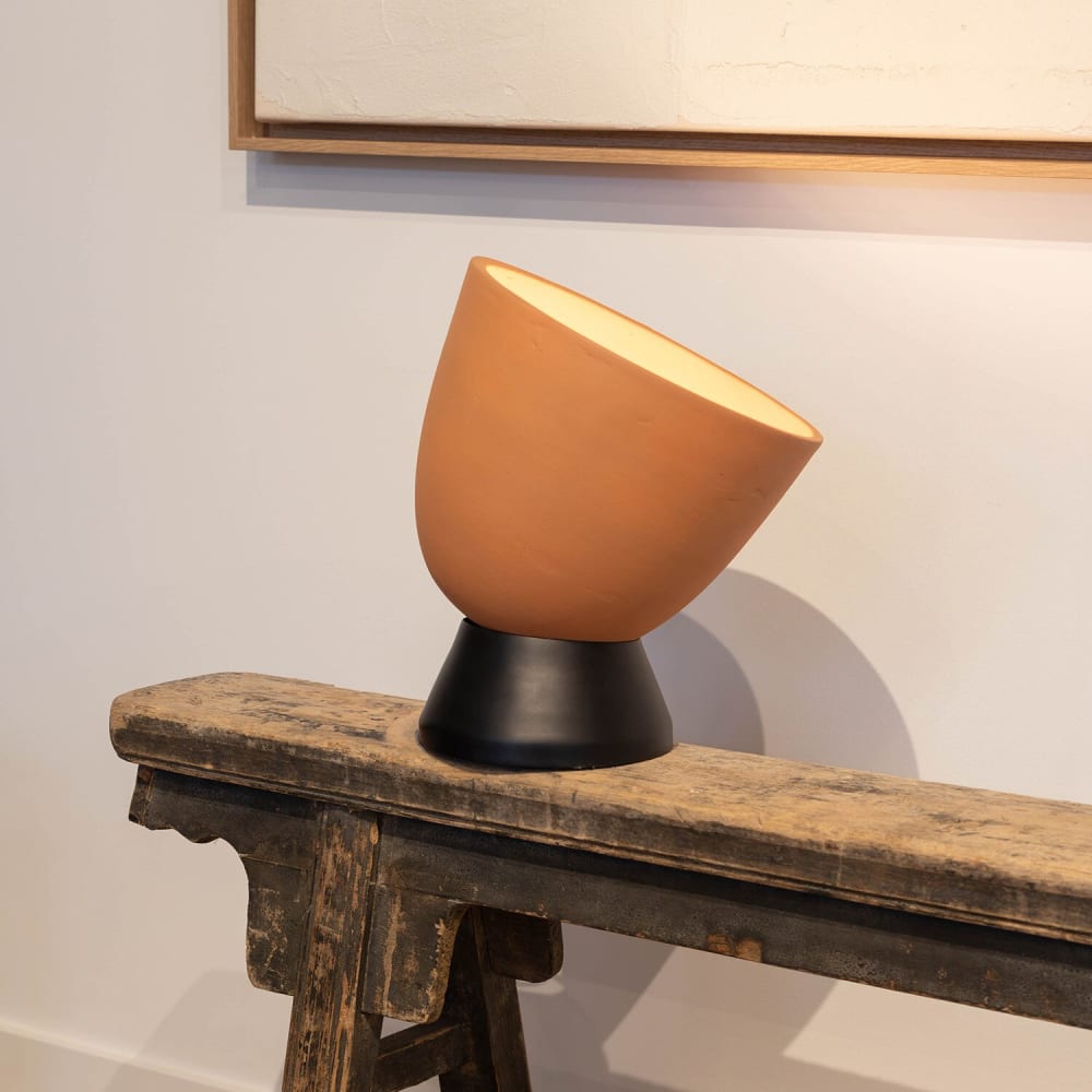 Lampe de table terracotta ø25x26 cm noir — vue 4