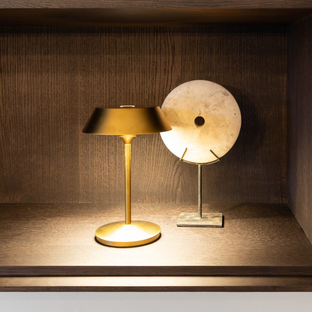 Lampe de table métal doré rechargeable — vue 4