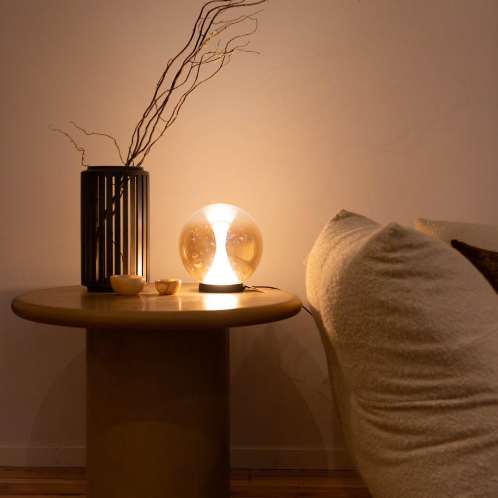 Lampe de table nobus en verre, noir — vue 3