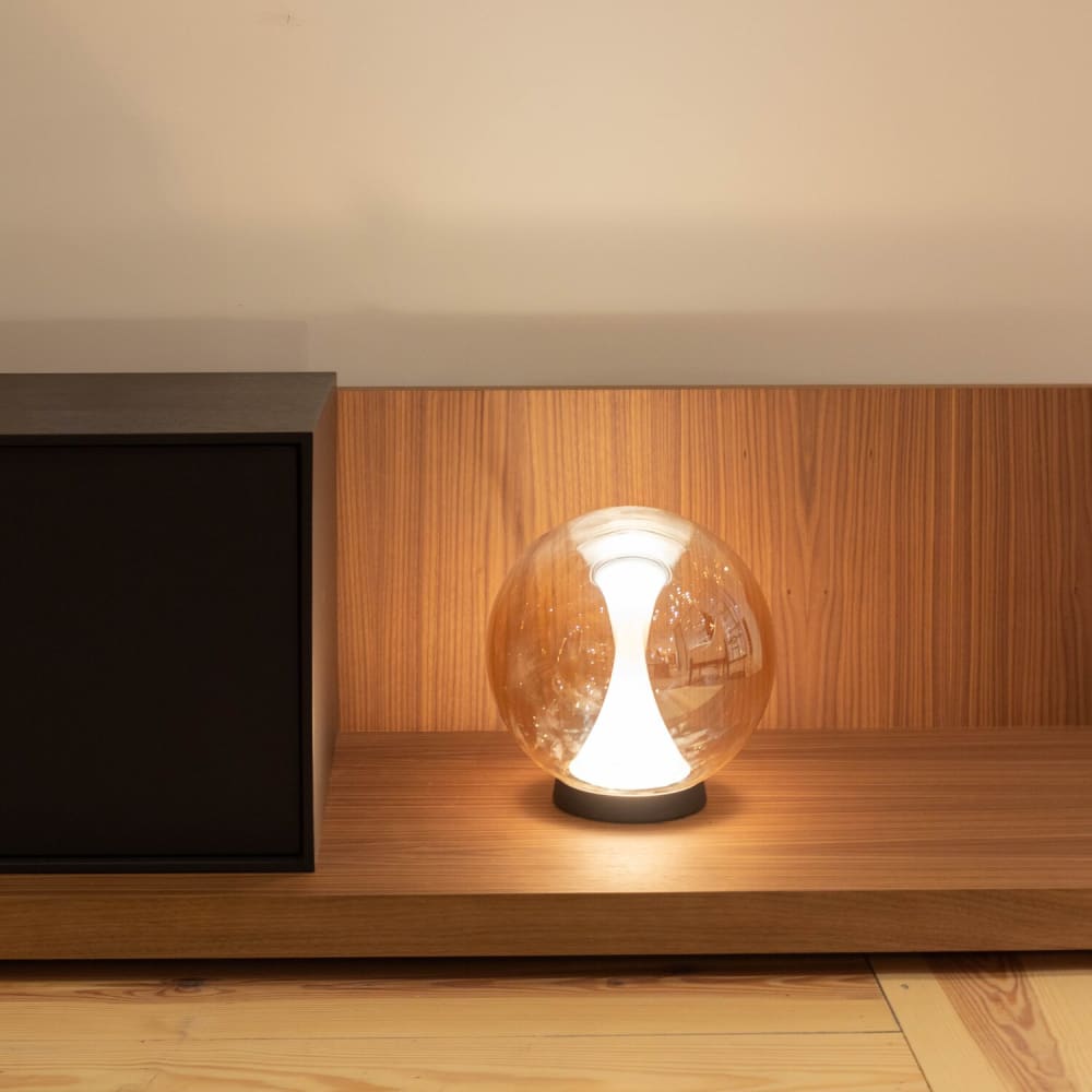 Lampe de table nobus en verre, noir — vue 4