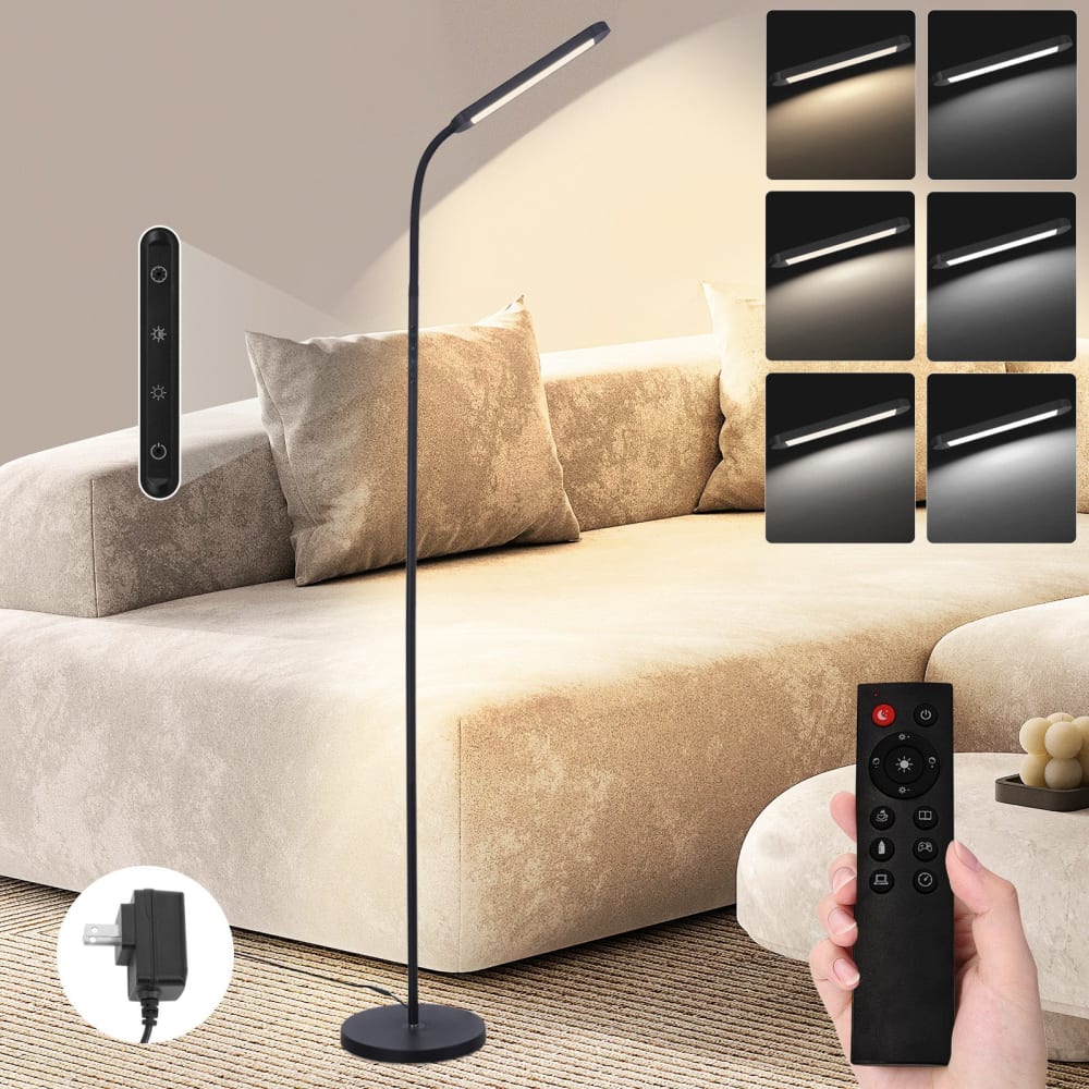 Kelley - lampadaire led en métal, coloris noir, l 138 cm, max. 11 w — vue 3