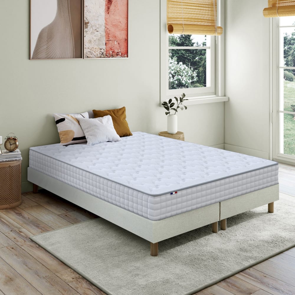 Pack ensemble ressorts astre + couette et oreillers 2x80x200 Pack ensemble ressorts astre + couette et oreillers 2x80x200
