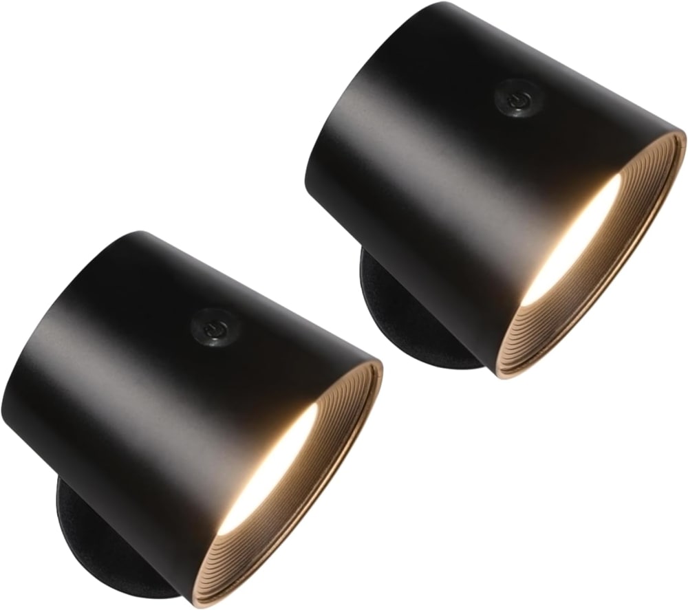 Nettlife Rayburn - LED-Wandleuchte aus Kunststoff, Schwarz, 11 cm, max. 2 W style modern Schwarz Pvc - Polyvinlychlorid