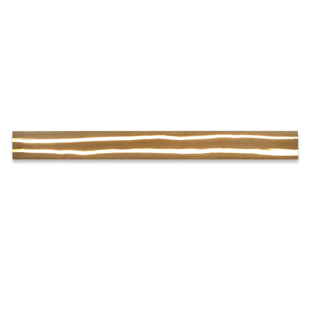 Applique murale LED, bois, L:100, marron