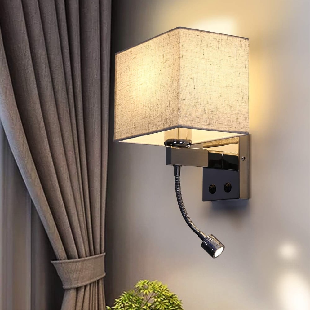Lappe - LED-Wandleuchte aus Metall, Silber, L 36 cm, max. 2 W -