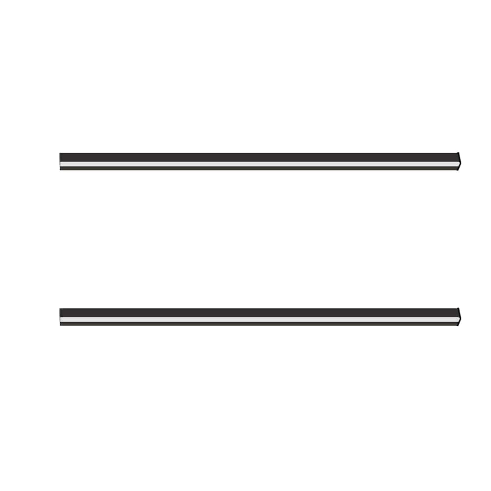 Applique murale LED, métal, L:100, noir (lot de 2)