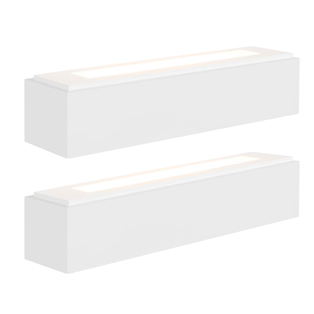 Applique murale, plastique, L:36, blanc