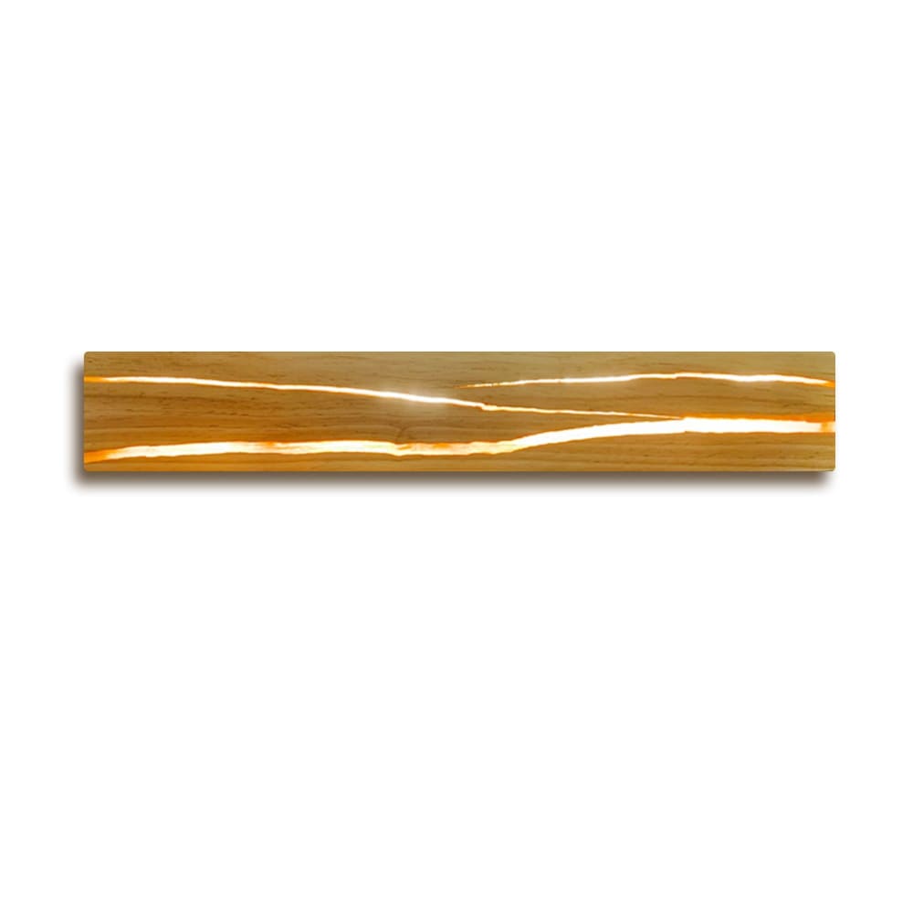 Barbara - applique murale led en bois, marron, l 50 cm