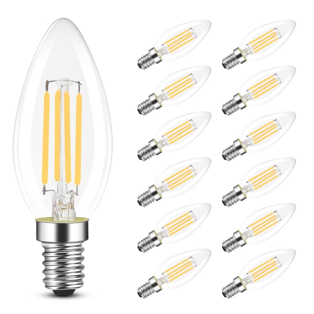 Ampoules LED, verre, L:4, transparentes (paquet de 12)