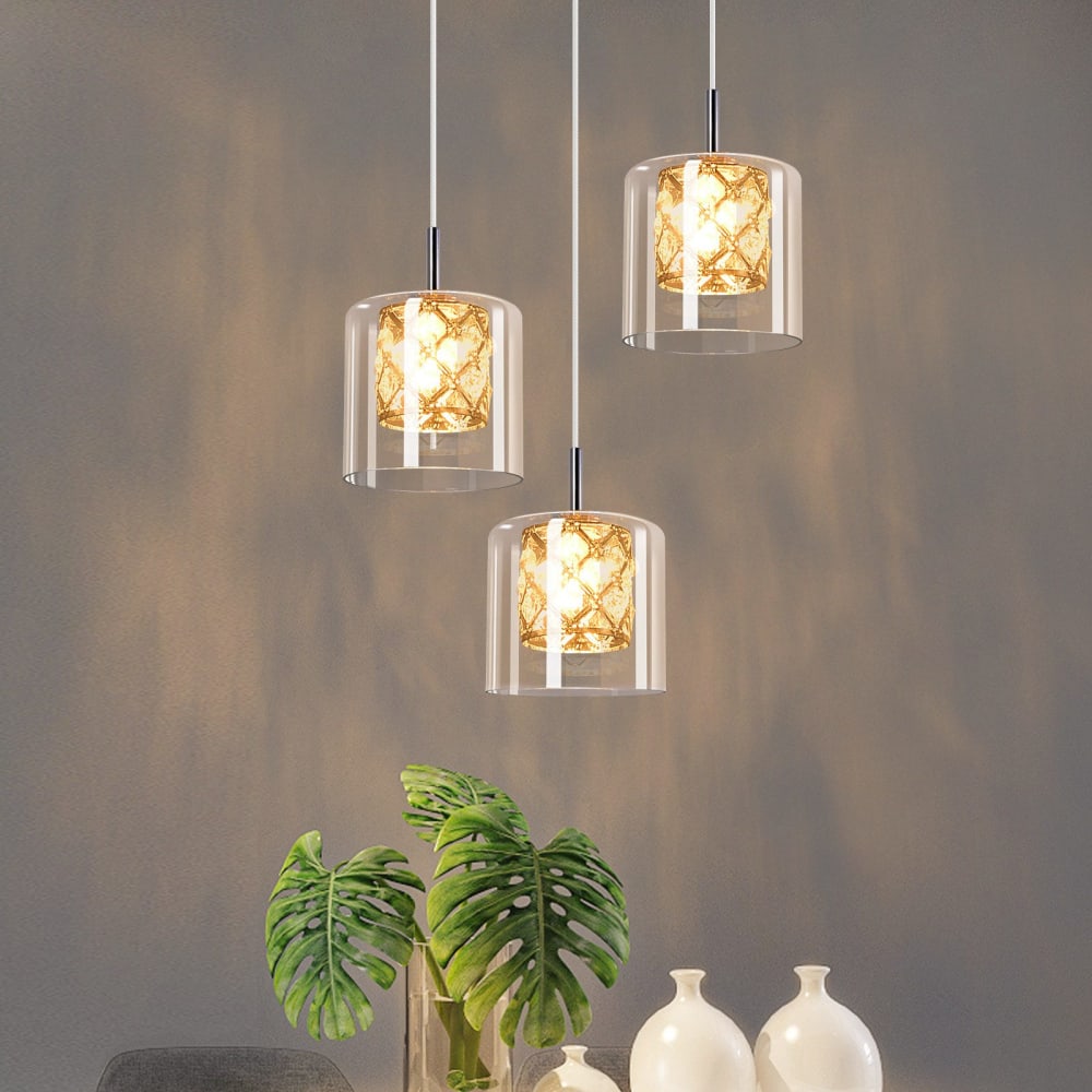 Bonn - suspension en métal, coloris argent, l 20 cm, g9, max. 25 w — vue 3
