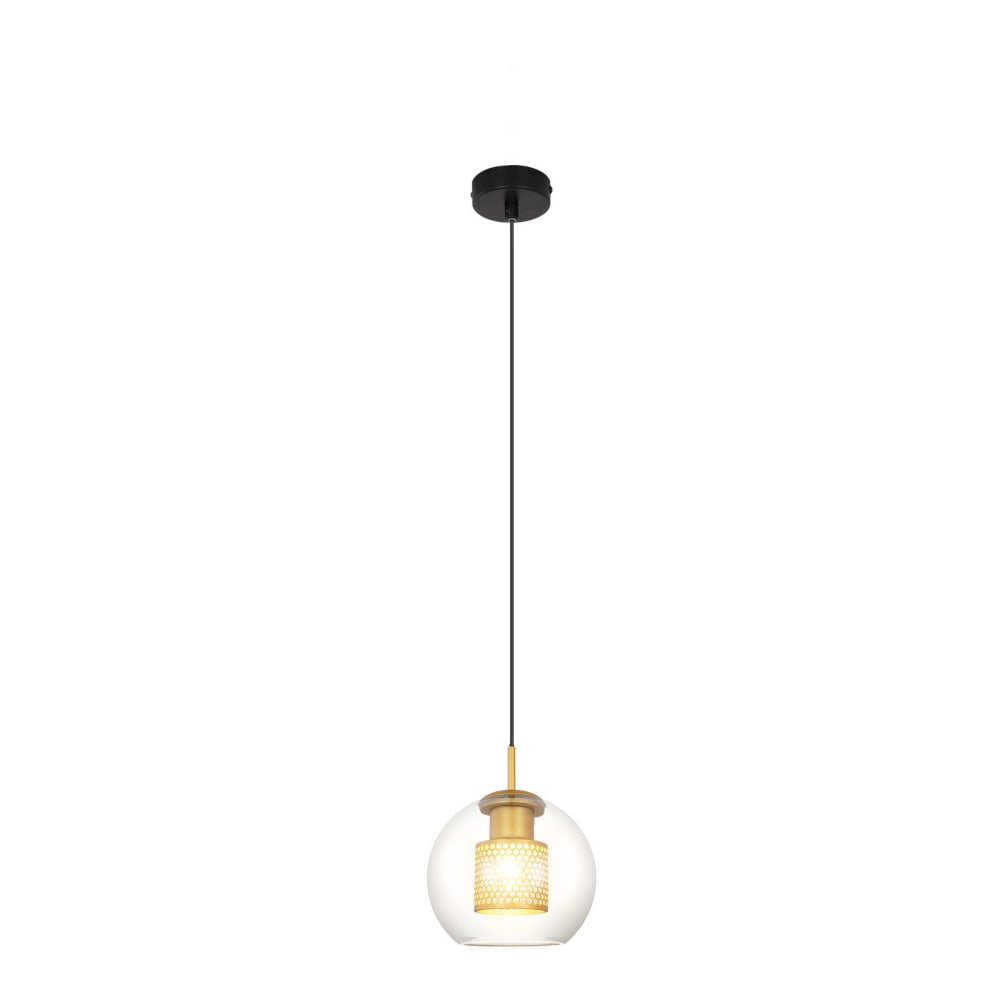 Emmerich - suspension en métal, transparent, l 20 cm, e27