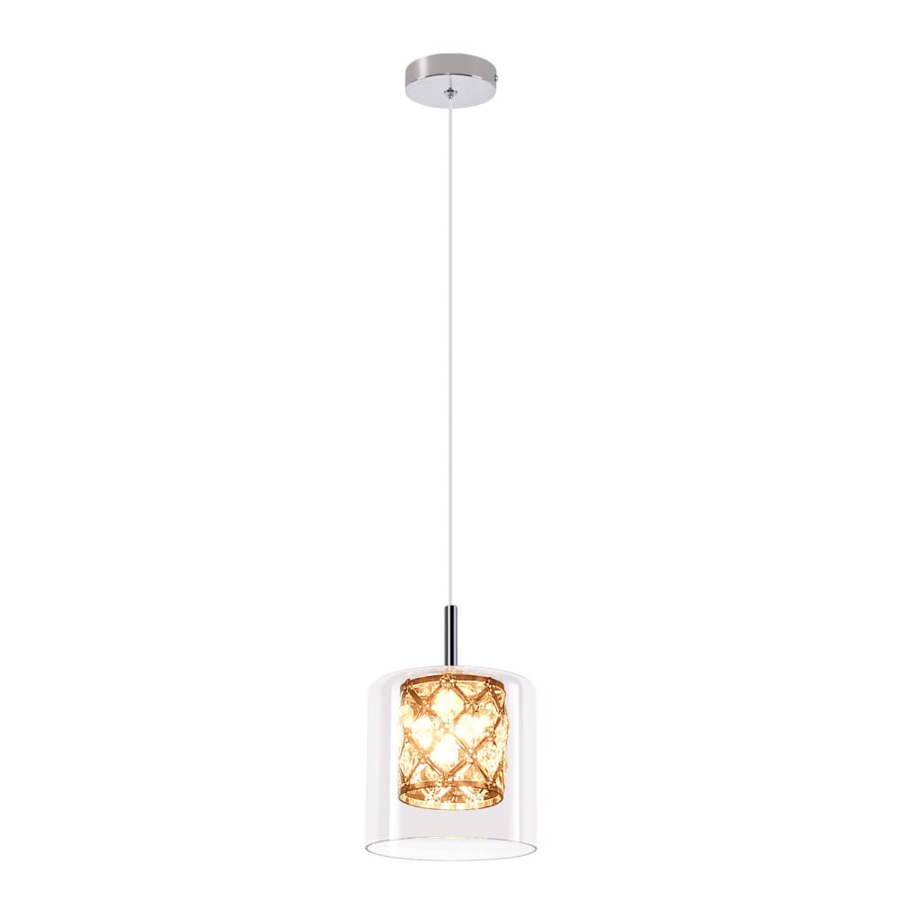Fawcett - suspension en métal, coloris argent, l 9 cm, g9, max. 40 w