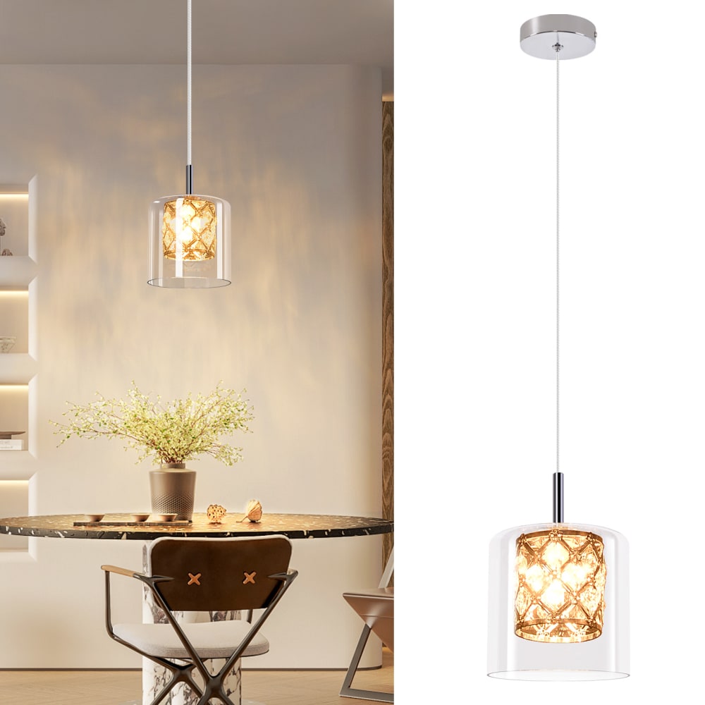 Fawcett - suspension en métal, coloris argent, l 9 cm, g9, max. 40 w — vue 3