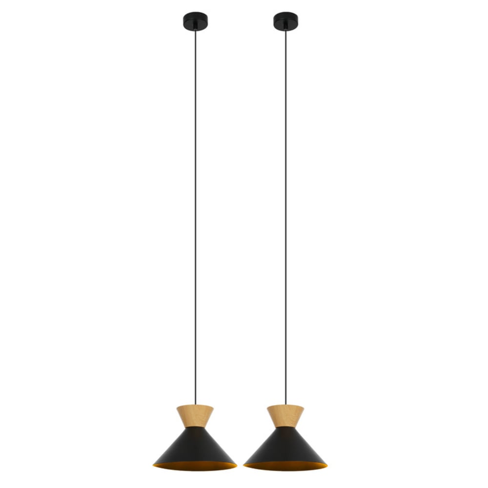 Nettlife Louisa - Pendelleuchte aus Metall, Schwarz, 142 cm, E27, max. 40 W style modern Schwarz Metall
