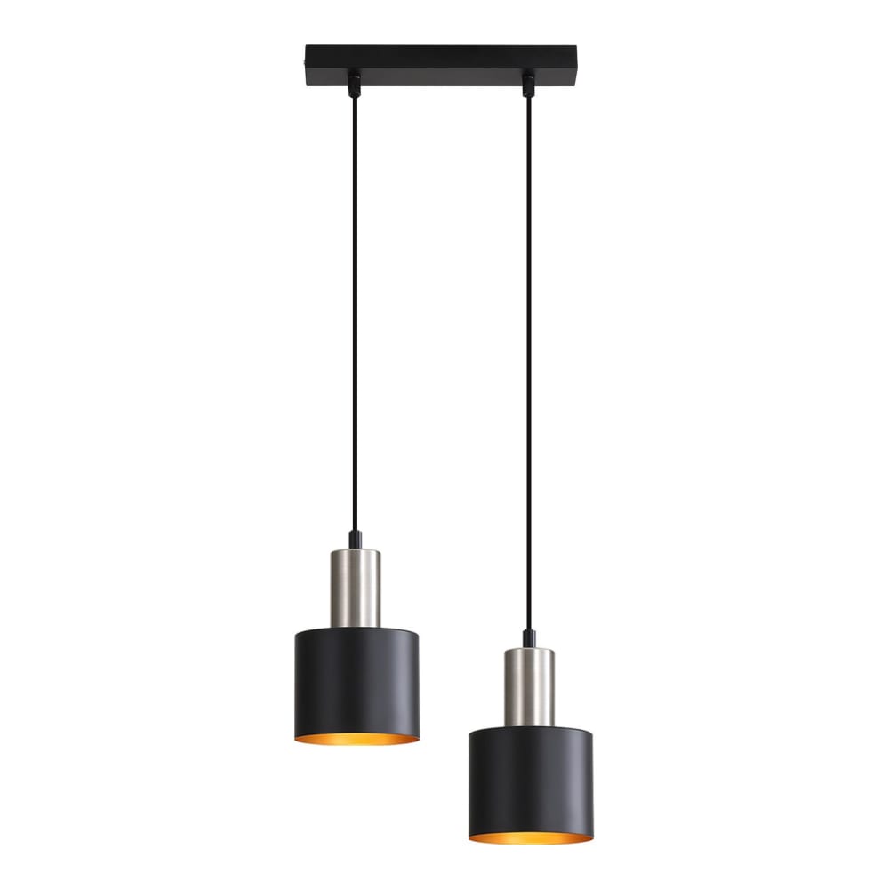 Nettlife Kalinowski - Pendelleuchte aus Metall, Schwarz, 30 cm, E27 style modern Schwarz Metall