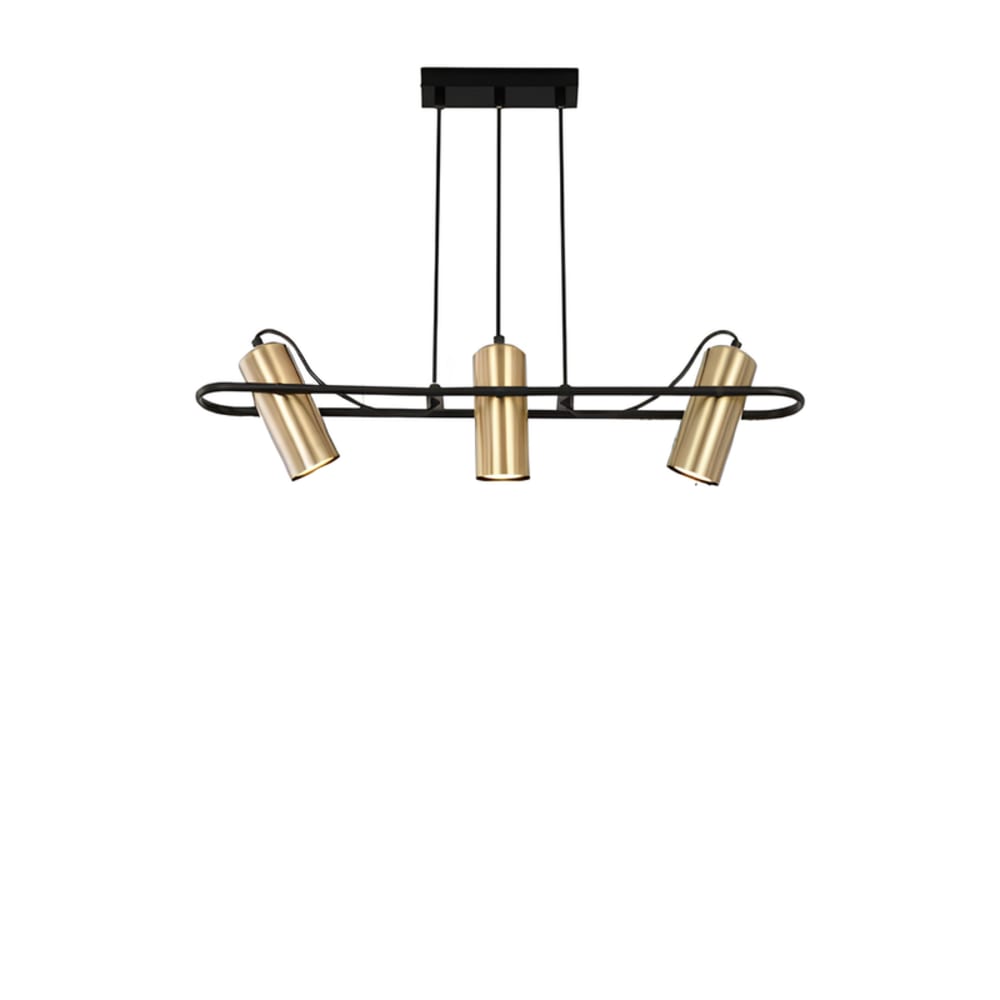 Nettlife Lillie - Pendelleuchte aus Metall, Braun, L 70 cm, GU10, max. 25 W style modern Braun Metall