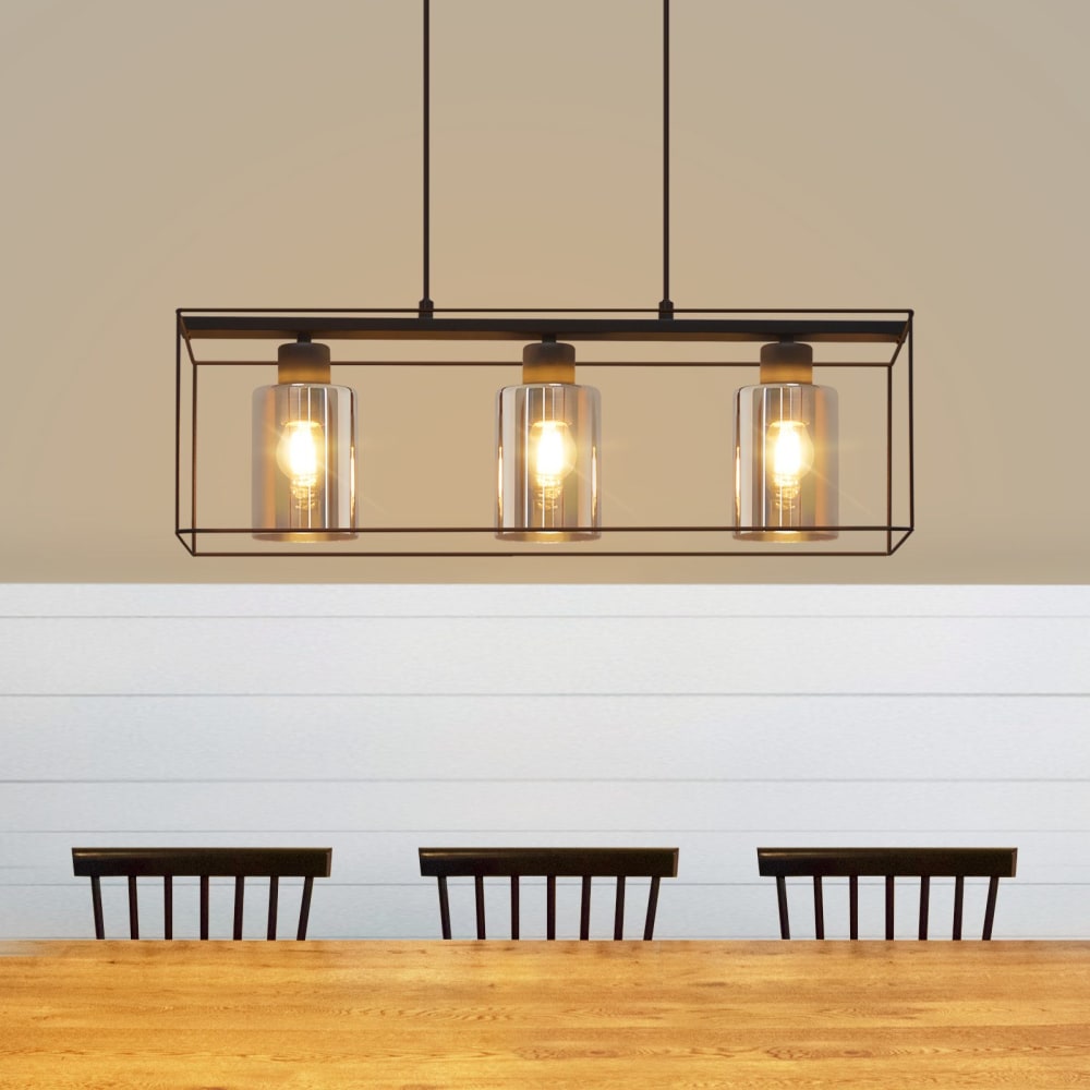 Finsterwalde - suspension en métal, noir, l 25 cm, e27 — vue 3