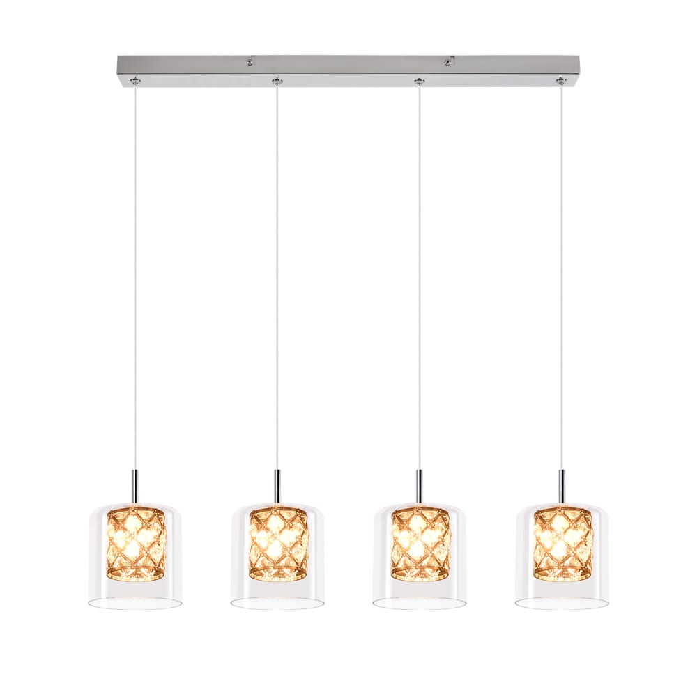 Suspension, métal, L:58, - argent