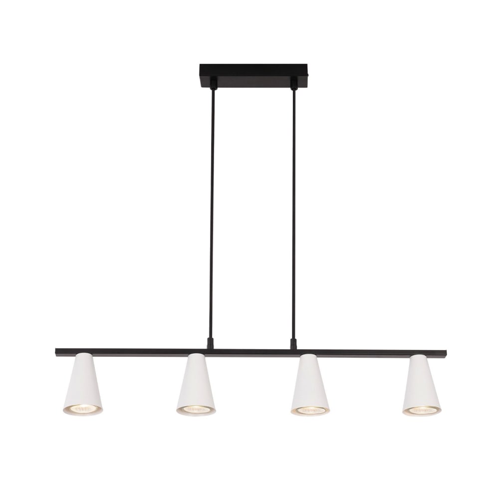 Nettlife Käfig - Pendelleuchte aus Metall, Weiß, L 70 cm, GU10, max. 25 W style modern Weiß Metall
