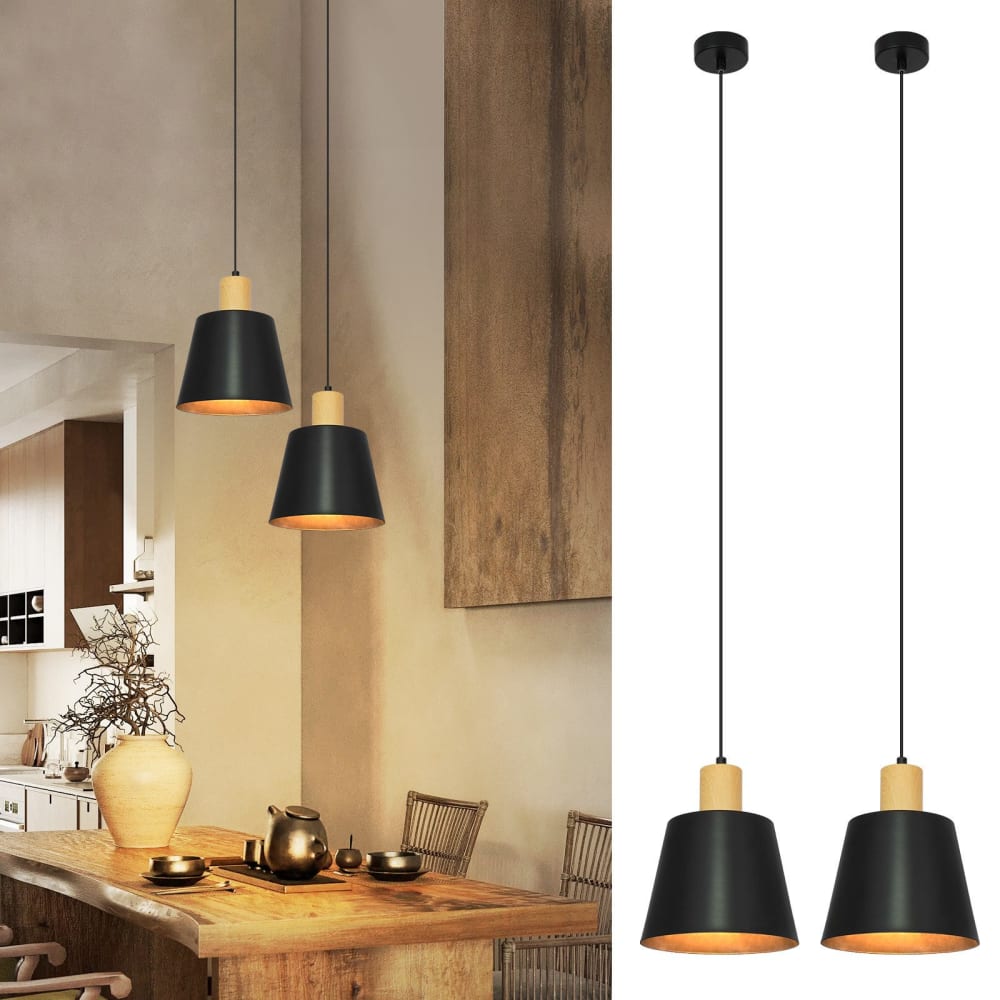 Ennis - suspension en métal, noir, l 149 cm, e27, max. 40 w — vue 3