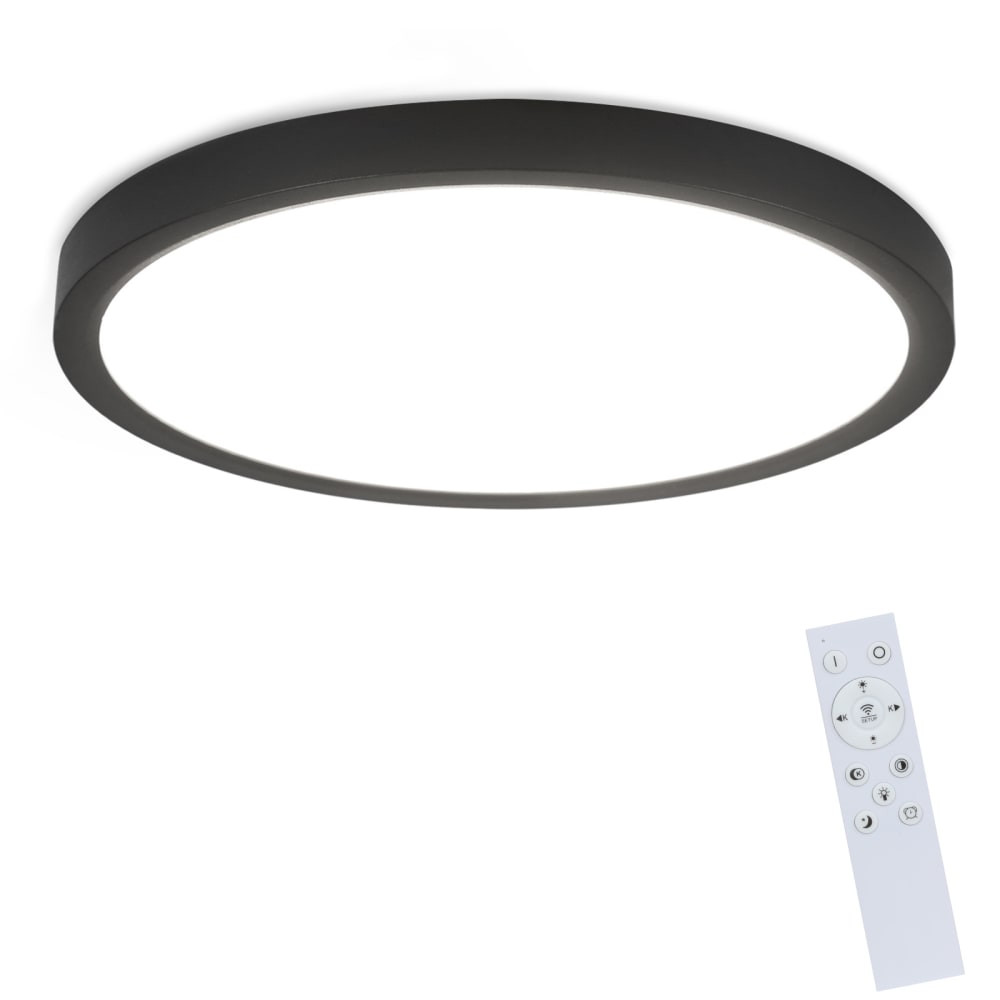 Glaube - plafonnier led en plastique, coloris noir, l 30 cm, max. 20 w