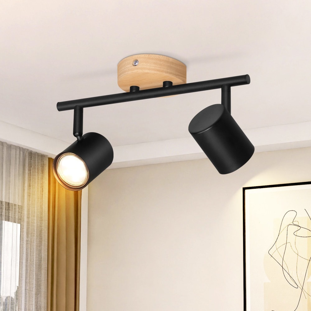 Hogan - spot de plafond en métal, noir, l 29 cm, gu10 — vue 3