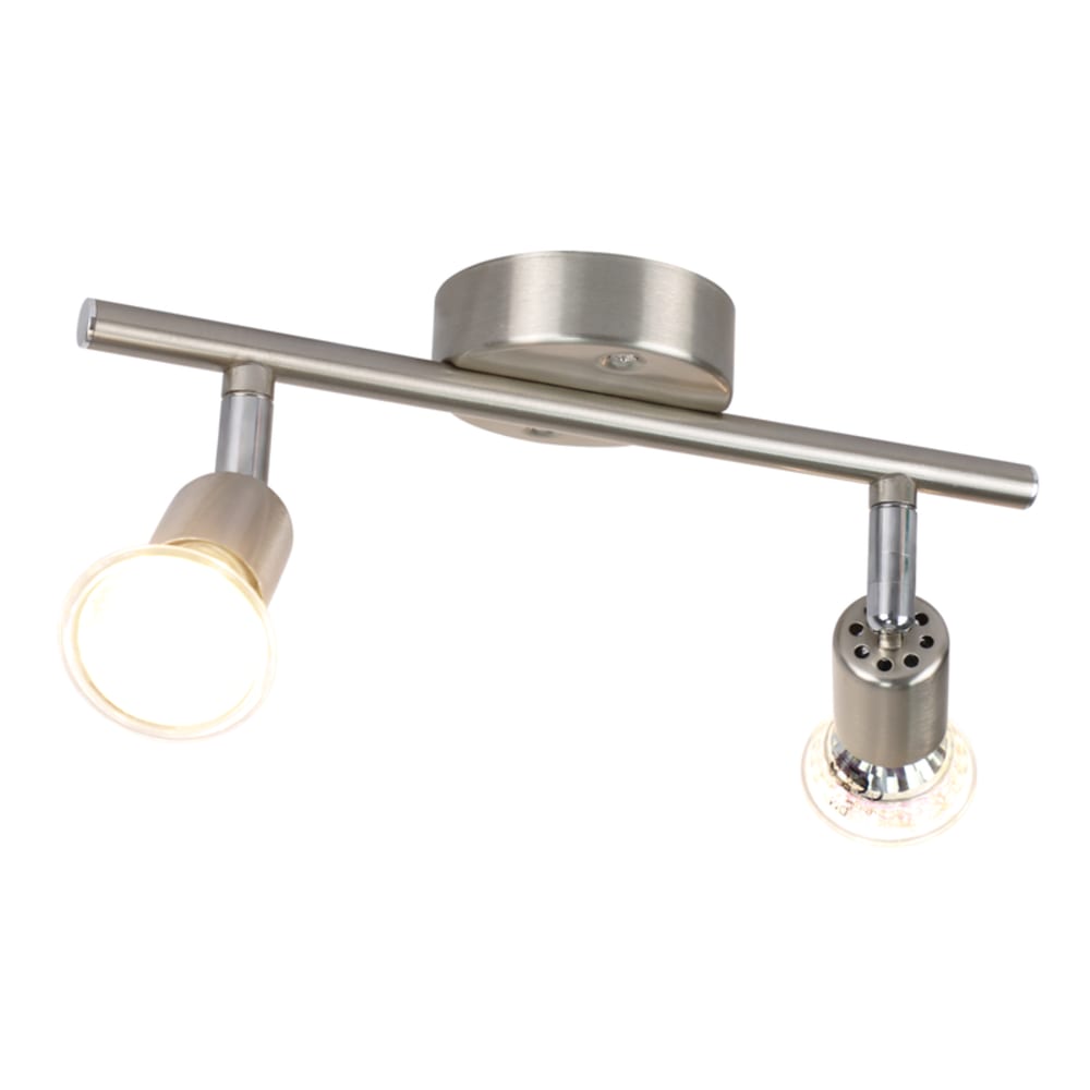 Nettlife Hood - Deckenstrahler aus Metall, Silber, L 26 cm, GU10, max. 6 W style modern Silber Metall