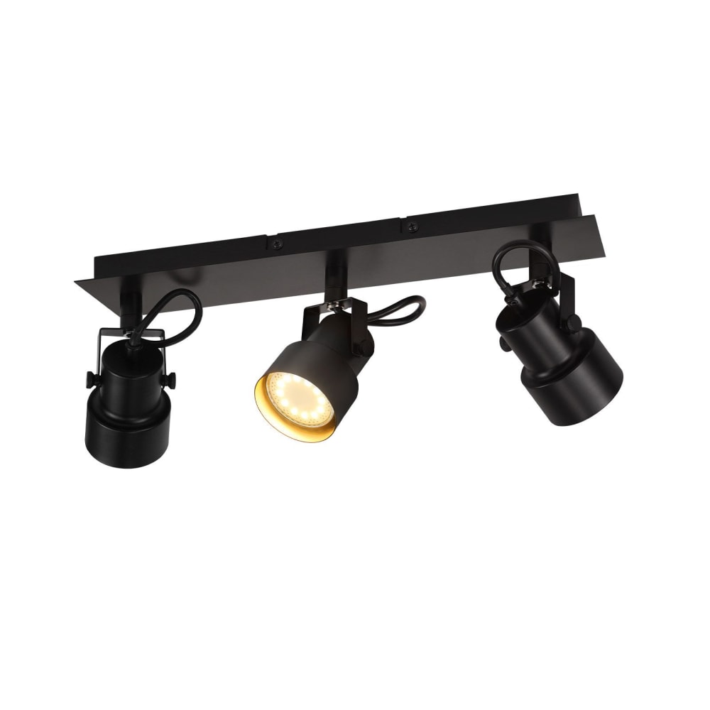 Jackson - spot de plafond en métal, noir, l 42 cm, gu10