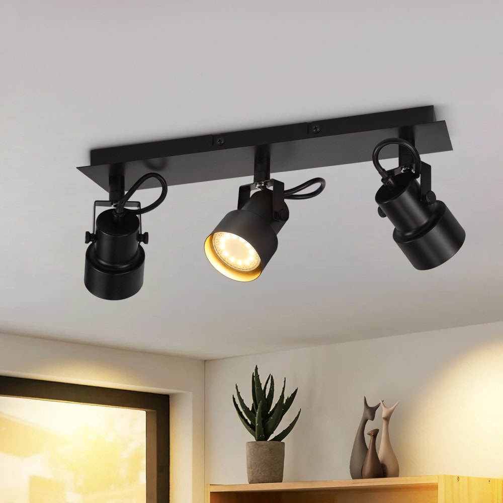 Jackson - spot de plafond en métal, noir, l 42 cm, gu10 — vue 3